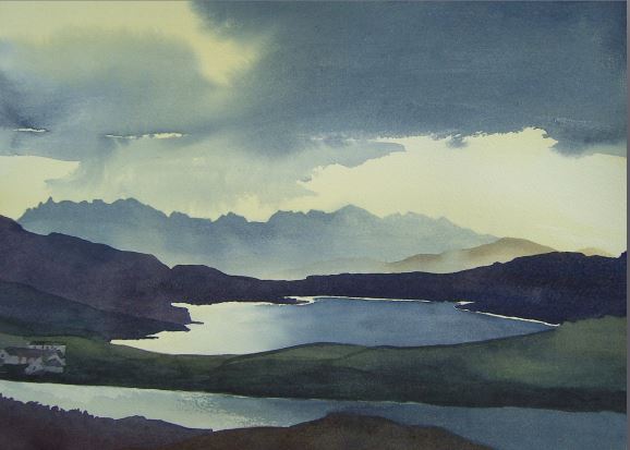 The Cullins, Skye - Watercolour
